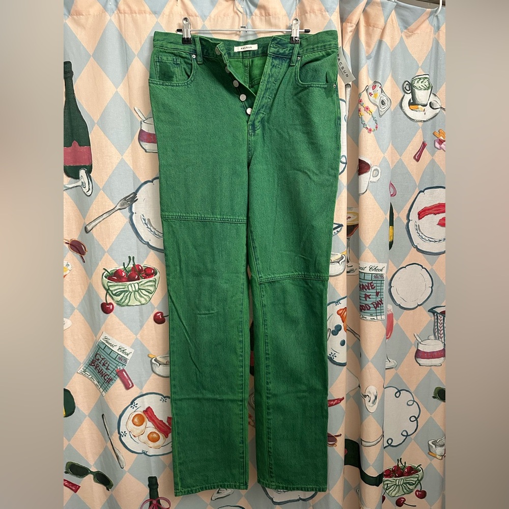 PacSun Vibrant Green Straight Leg Jeans